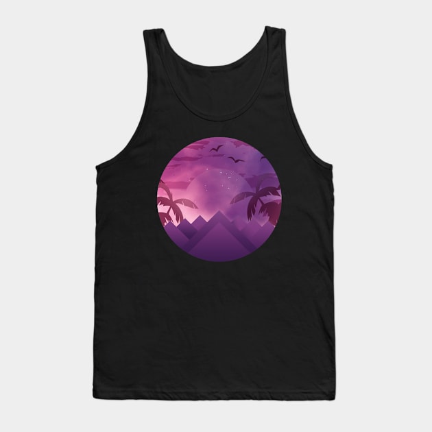 Tropical Purple Mountains Tank Top by OurSimpleArts